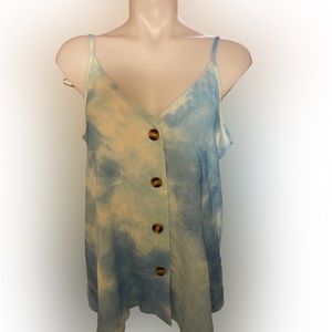 Womens button down summer top NWOT